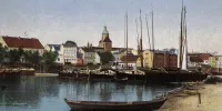 274 warta i nabrzeze z barkami zaglowymi pocz xx w