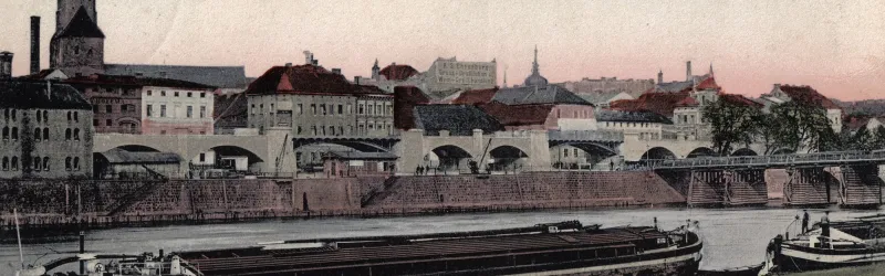 356 widok na stare miasto przez warte pocz xx w